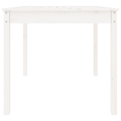 Tavolo da Giardino Bianco 82,5x82,5x76cm Legno Massello di Pino
