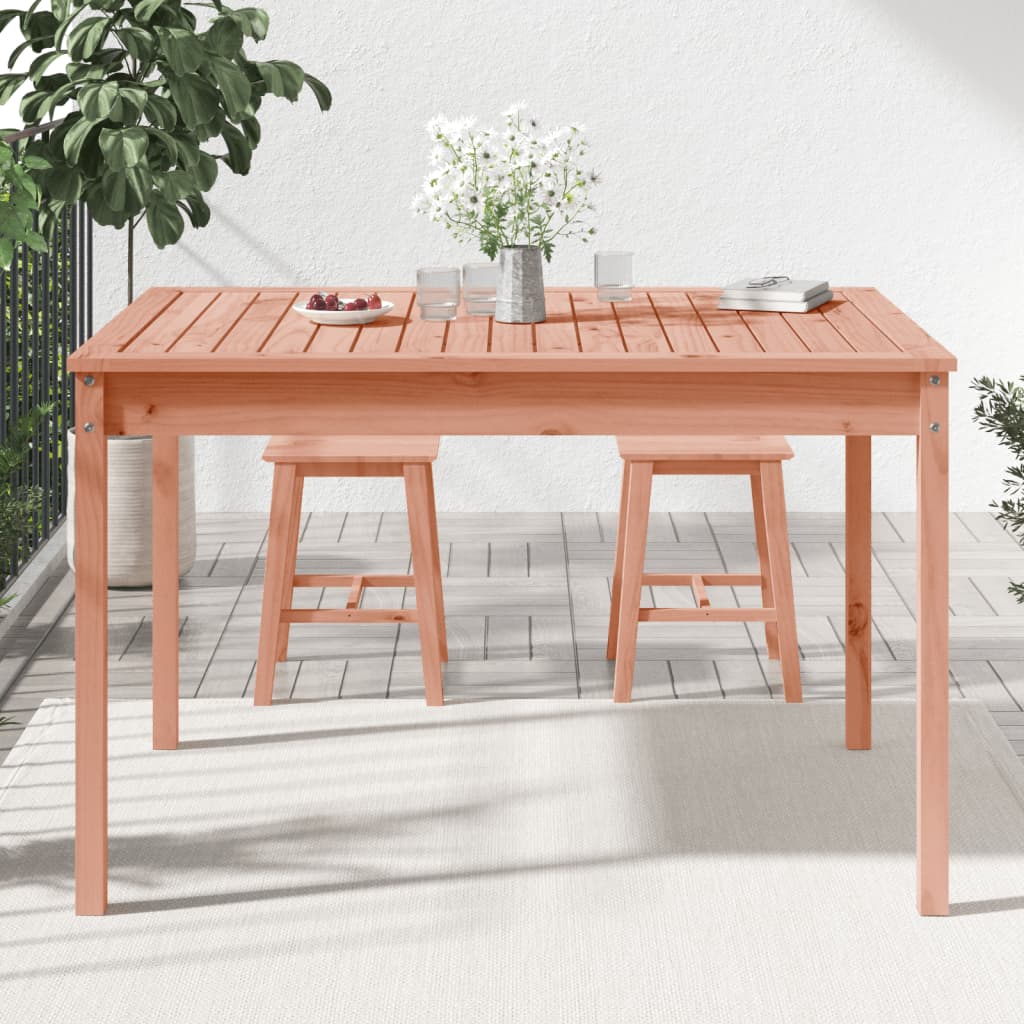 Tavolo da Giardino 121x82,5x76 cm in Legno Massello di Douglas