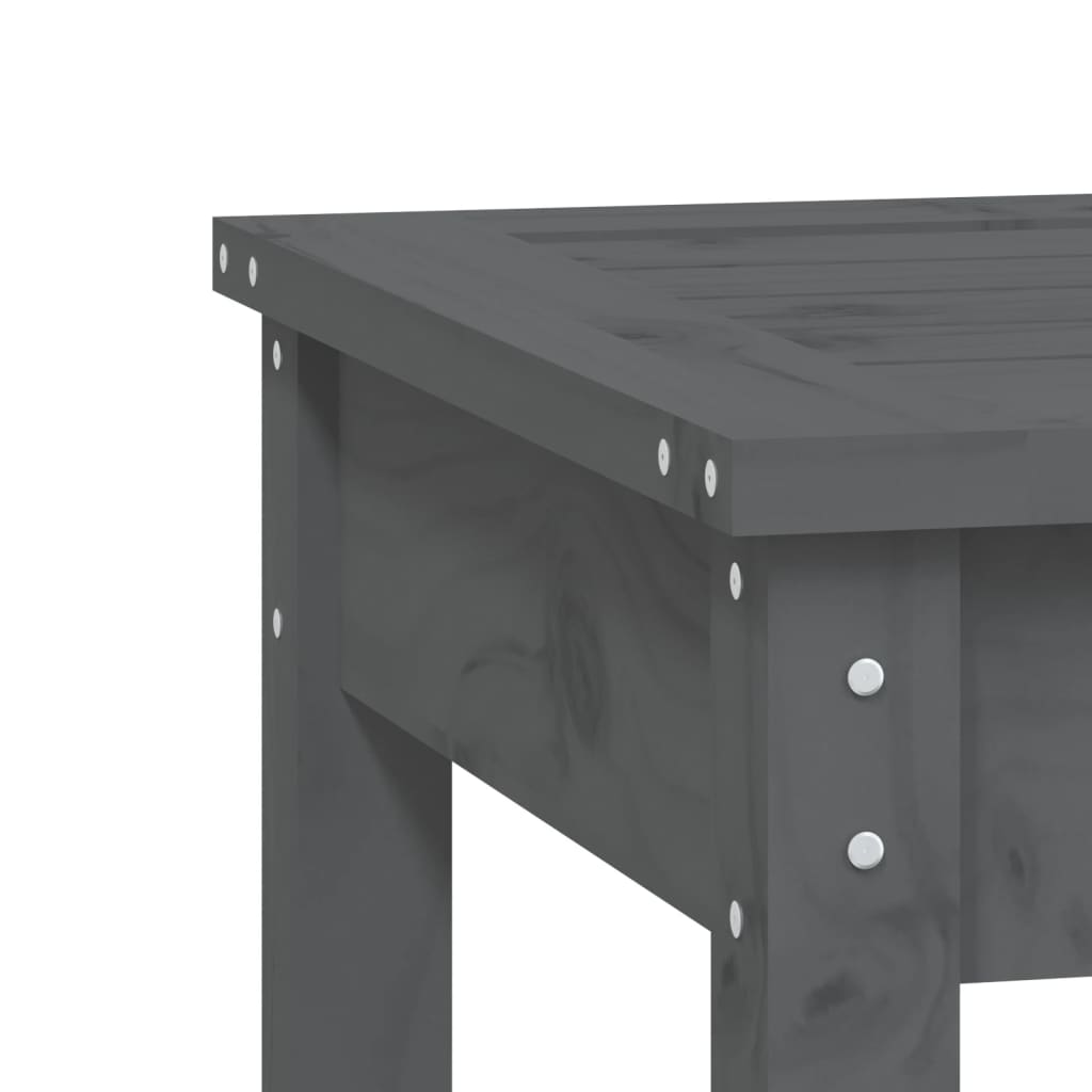 Panca da Giardino Grigia 50x44x45 cm Legno Massello di Pino - homemem39
