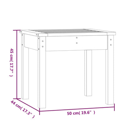 Panca da Giardino Grigia 50x44x45 cm Legno Massello di Pino - homemem39