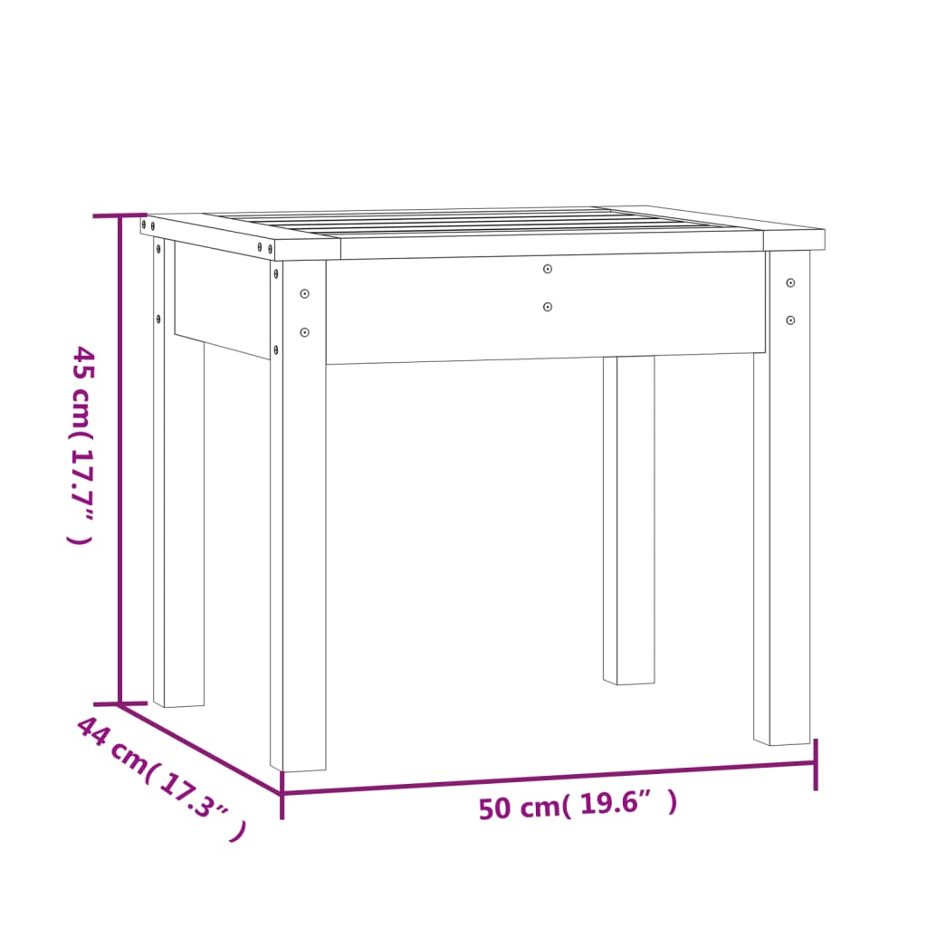 Panca da Giardino Ambra 50x44x45 cm Legno Massello di Pino - homemem39