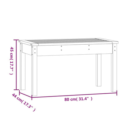 Panca da Giardino Grigia 80x44x45 cm Legno Massello di Pino - homemem39