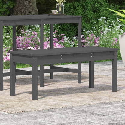 Panca da Giardino Grigia 109x44x45 cm Legno Massello di Pino - homemem39
