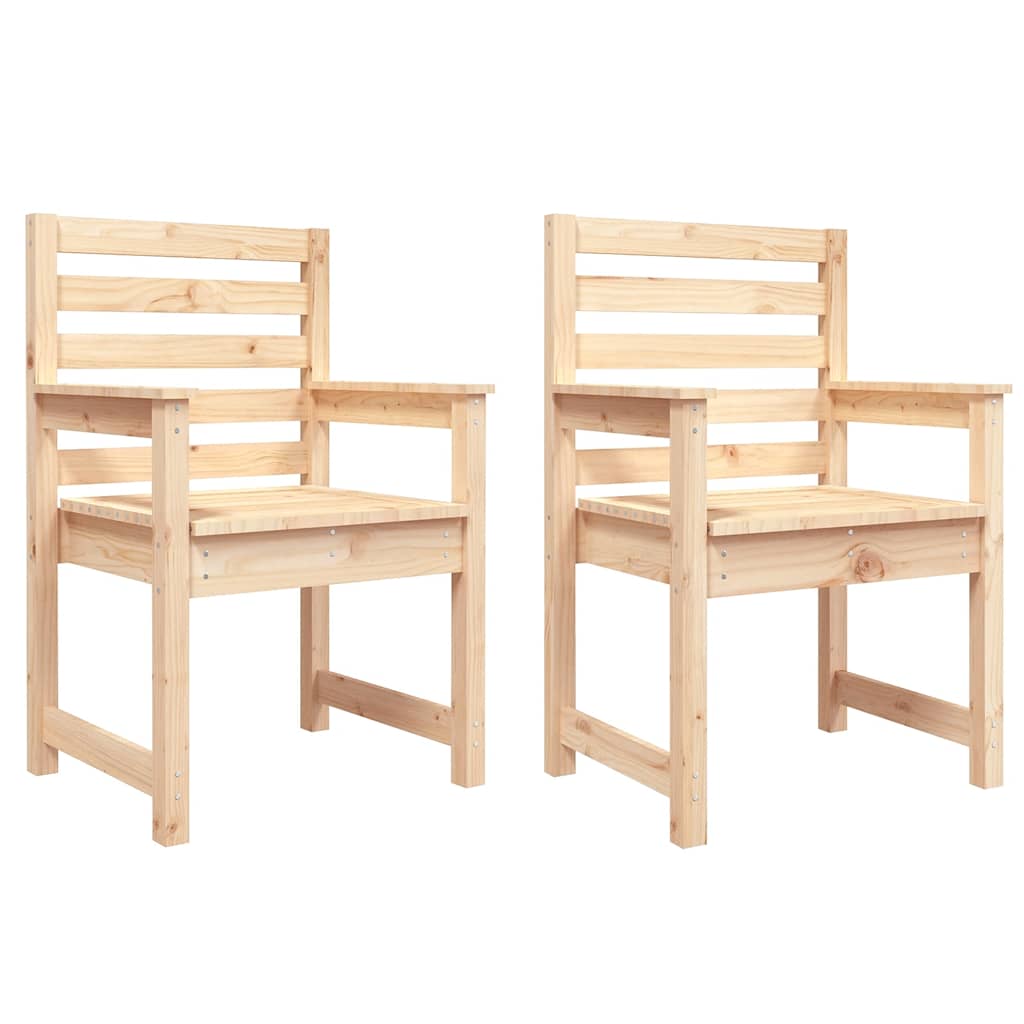 Sedie da Giardino 2pz 60x48x91 cm Legno Massello di Pino - homemem39