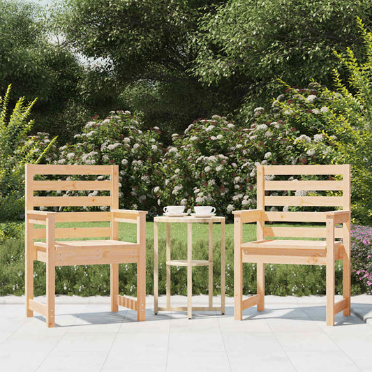 Sedie da Giardino 2pz 60x48x91 cm Legno Massello di Pino | homemem39