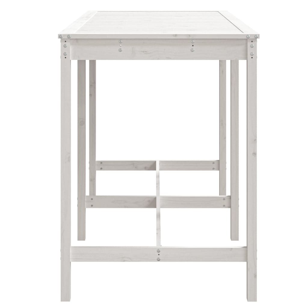 Tavolo da Giardino Bianco 159,5x82,5x110 cm Legno Massello Pino - homemem39