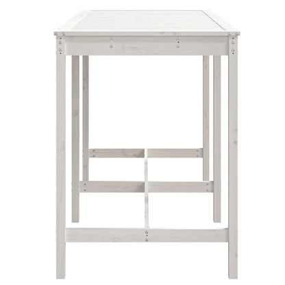 Tavolo da Giardino Bianco 159,5x82,5x110 cm Legno Massello Pino - homemem39