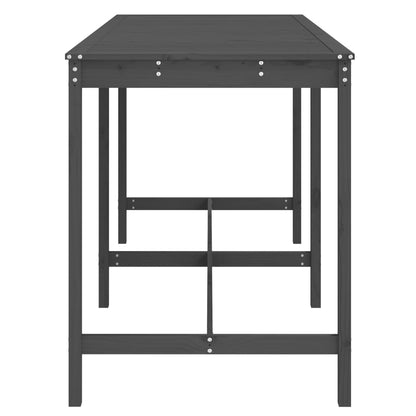 Tavolo da Giardino Grigio 203,5x90x110cm Legno Massello di Pino - homemem39