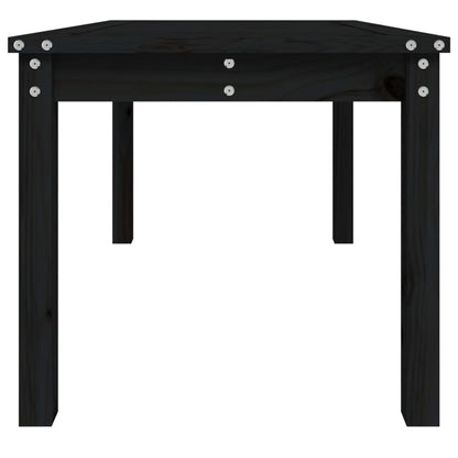 Tavolo da Giardino Nero 82,5x50,5x45 cm Legno Massello Pino - homemem39