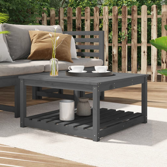 Tavolo da Giardino Grigio 82,5x82,5x45 cm Legno Massello Pino - homemem39