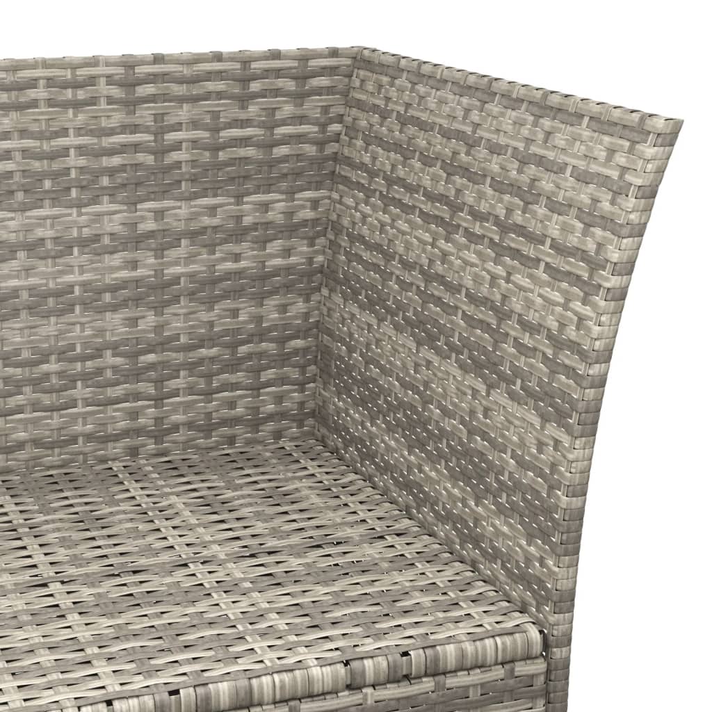 Set Divani da Giardino 4 pz con Cuscini in Polyrattan