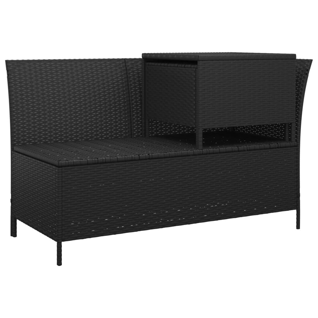 Set Divani da Giardino 3 pz con Cuscini Nero in Polyrattan | homemem39
