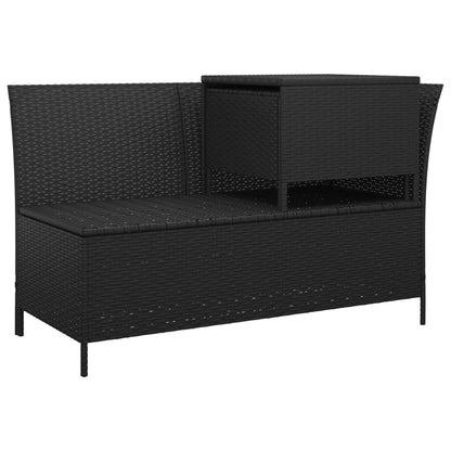 Set Divani da Giardino 3 pz con Cuscini Nero in Polyrattan | homemem39