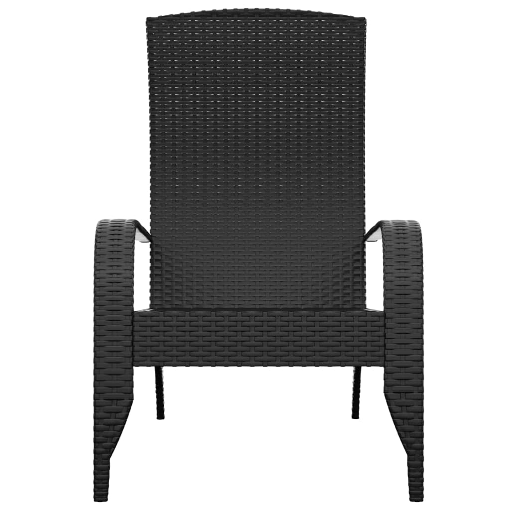 Sedia Adirondack da Giardino Nera in Polyrattan - homemem39
