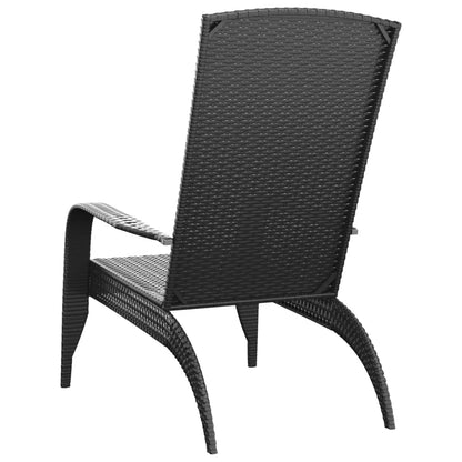 Sedia Adirondack da Giardino Nera in Polyrattan - homemem39
