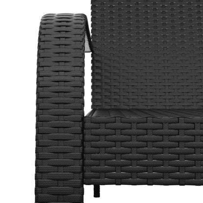 Sedia Adirondack da Giardino Nera in Polyrattan - homemem39