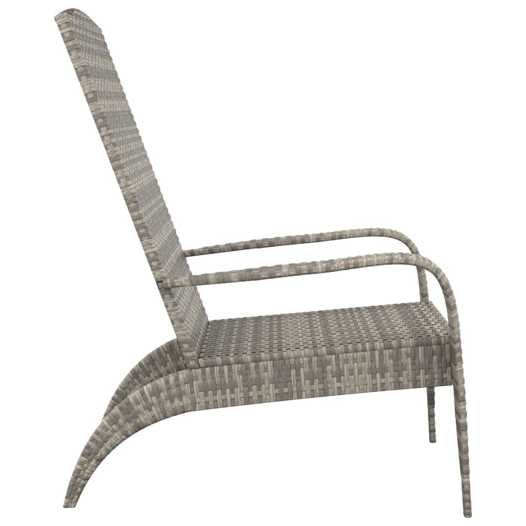 Sedia Adirondack da Giardino Grigia in Polyrattan