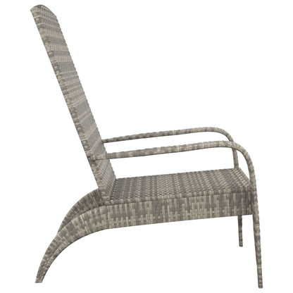 Sedia Adirondack da Giardino Grigia in Polyrattan - homemem39