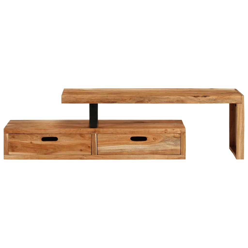 Mobile TV (118-200)x30x40 cm in legno massello di acacia