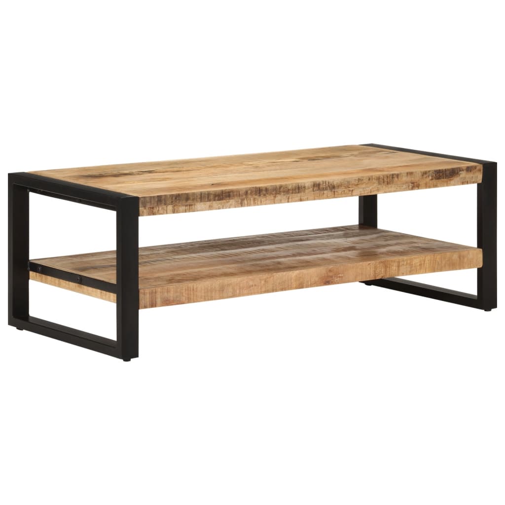 Tavolino da Salotto 120x55x40 cm in Legno Massello di Mango | homemem39