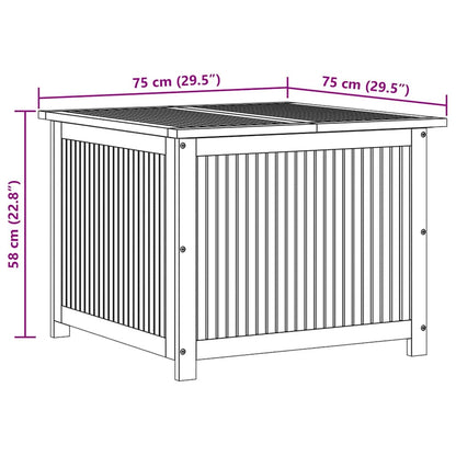 Contenitore da Giardino 75x75x58 cm in Legno Massello di Acacia - homemem39