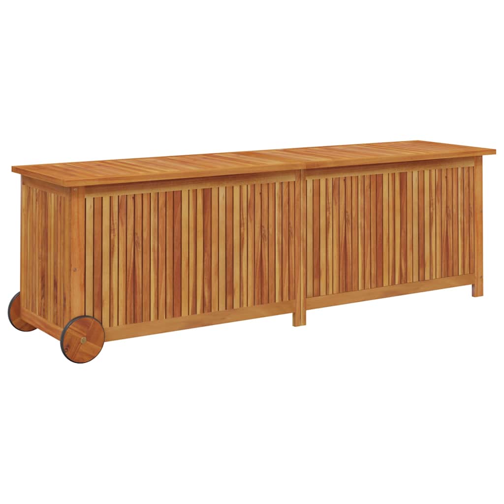 Contenitore da Giardino con Ruote 150x50x58cm Massello Acacia - homemem39