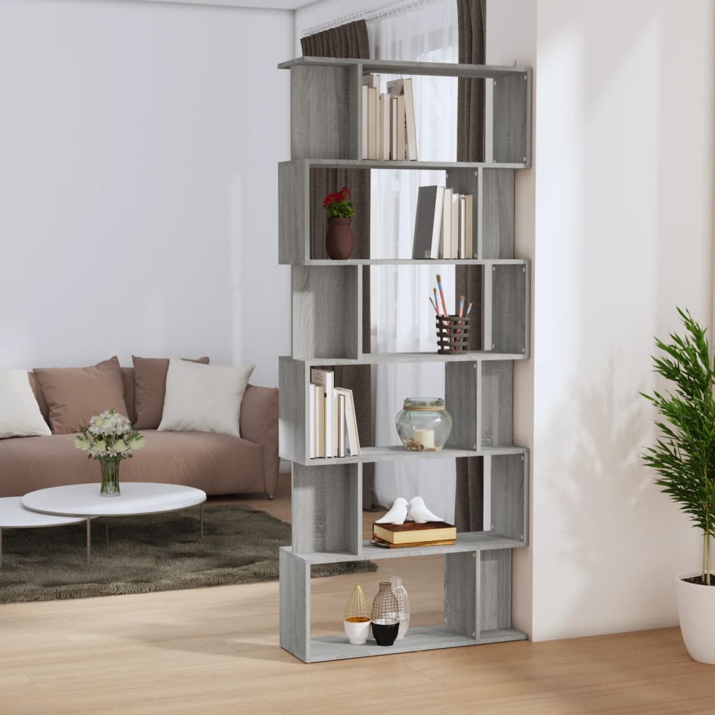 Libreria/Divisorio Grigio Sonoma 80x24x192 cm Legno Ingegnerizzato | homemem39