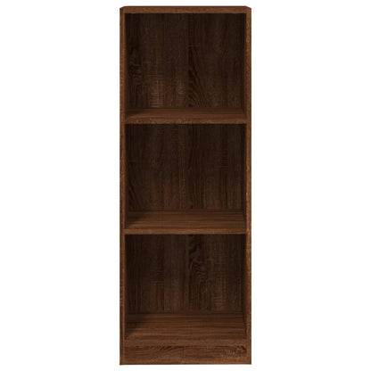 Libreria 3 Ripiani Rovere Marrone 40x24x109cm Legno Multistrato
