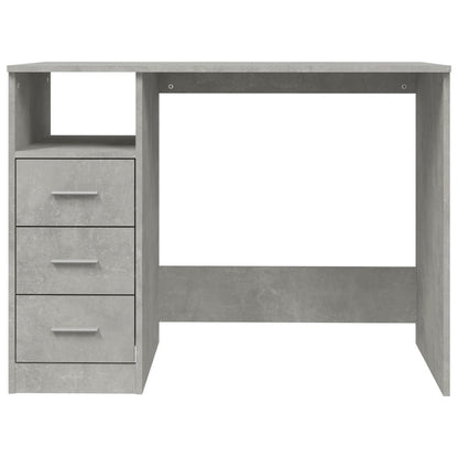 Scrivania Cassetti Grigio Cemento 102x50x76cm Legno Multistrato - homemem39