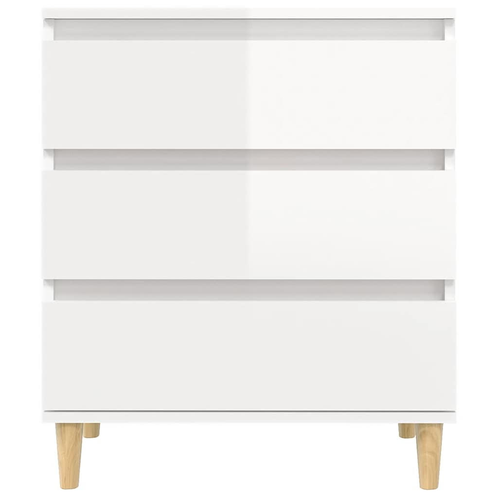 Credenza Bianco Lucido 60x35x70 cm in Legno Multistrato | homemem39