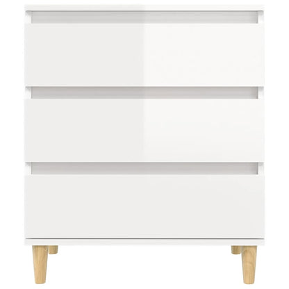 Credenza Bianco Lucido 60x35x70 cm in Legno Multistrato | homemem39