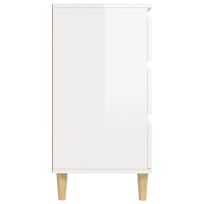 Credenza Bianco Lucido 60x35x70 cm in Legno Multistrato | homemem39