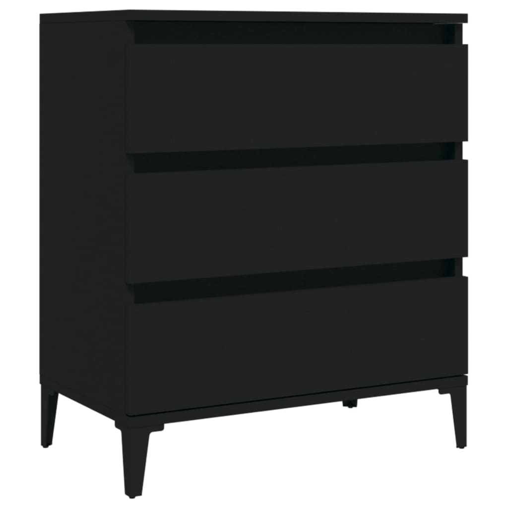 Credenza Nero 60x35x70 cm in Legno Multistrato | homemem39
