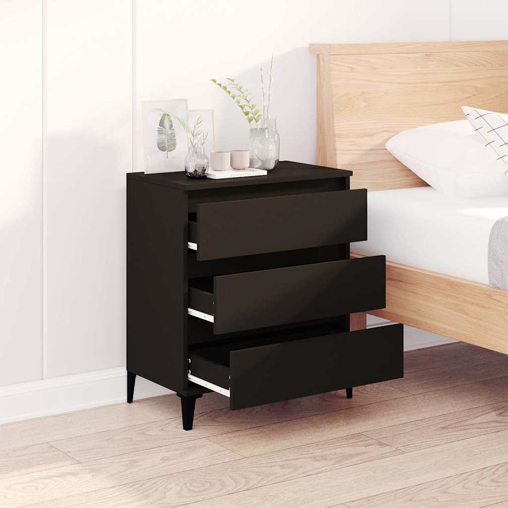Credenza Nero 60x35x70 cm in Legno Multistrato | homemem39