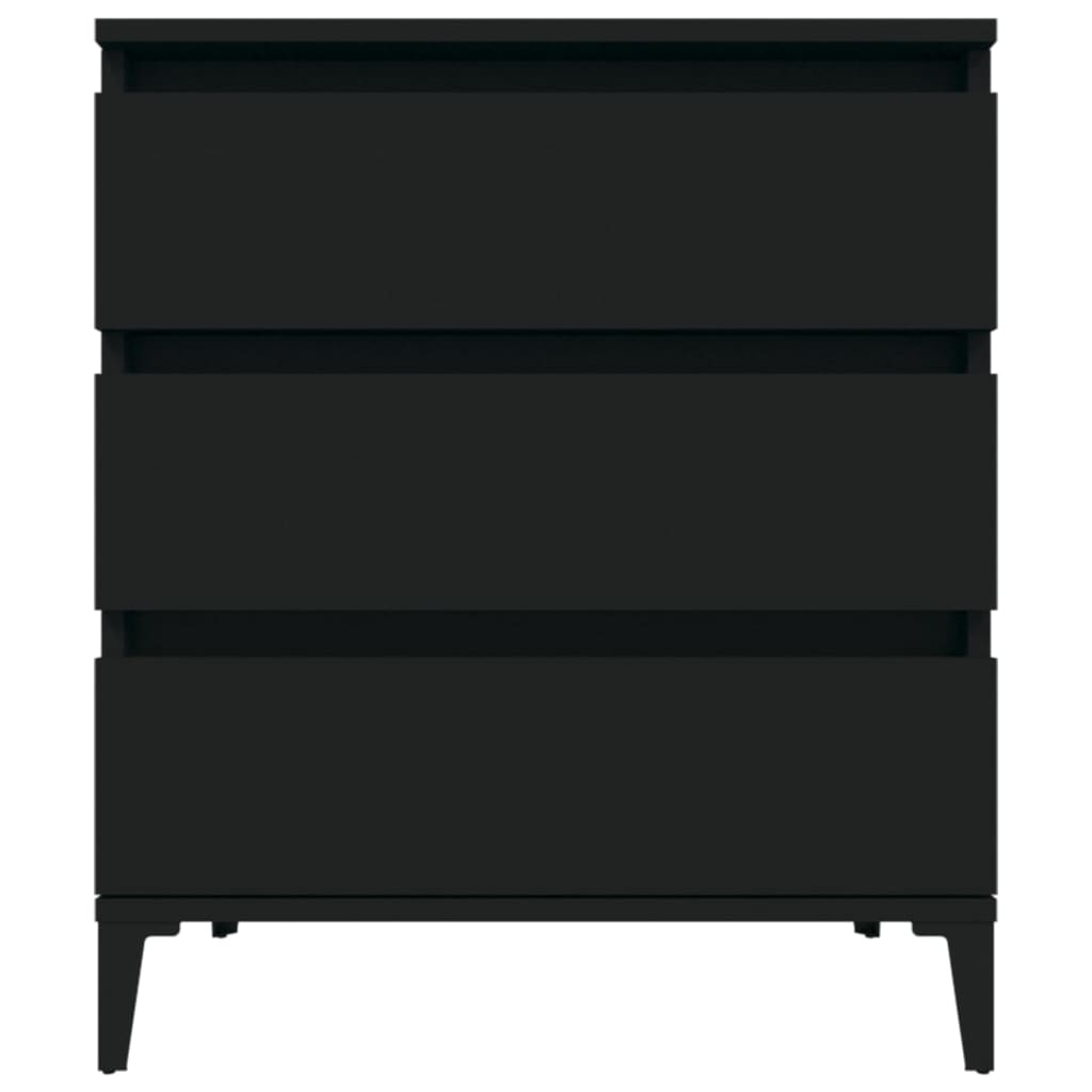 Credenza Nero 60x35x70 cm in Legno Multistrato | homemem39