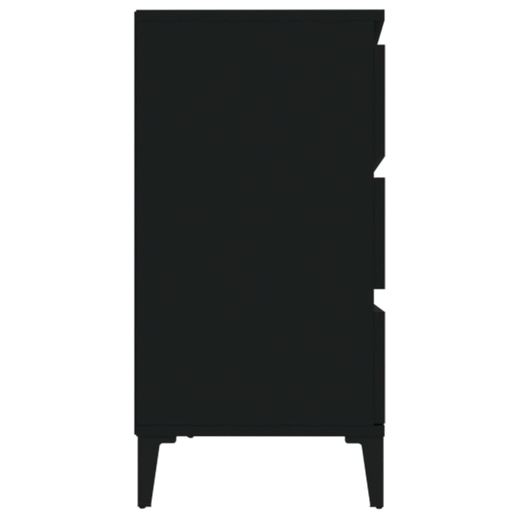 Credenza Nero 60x35x70 cm in Legno Multistrato | homemem39