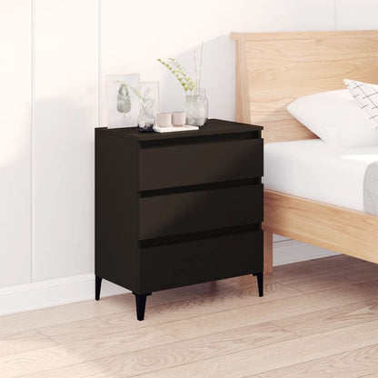 Credenza Nero 60x35x70 cm in Legno Multistrato | homemem39