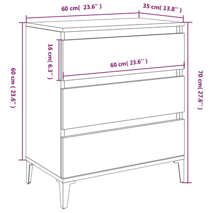 Credenza Grigio Sonoma 60x35x70 cm in Legno Multistrato | homemem39