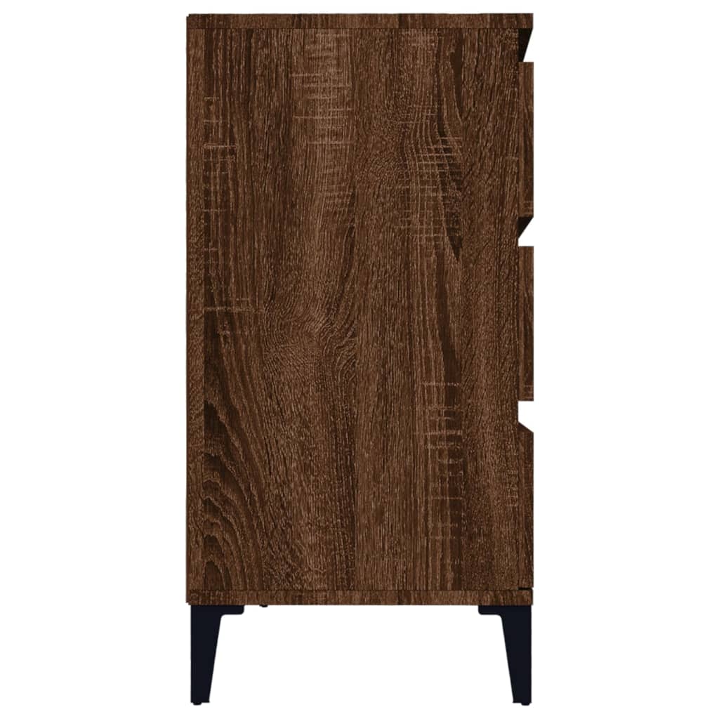 Credenza Rovere Marrone 60x35x70 cm in Legno Multistrato - homemem39