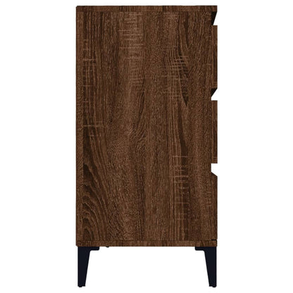 Credenza Rovere Marrone 60x35x70 cm in Legno Multistrato - homemem39