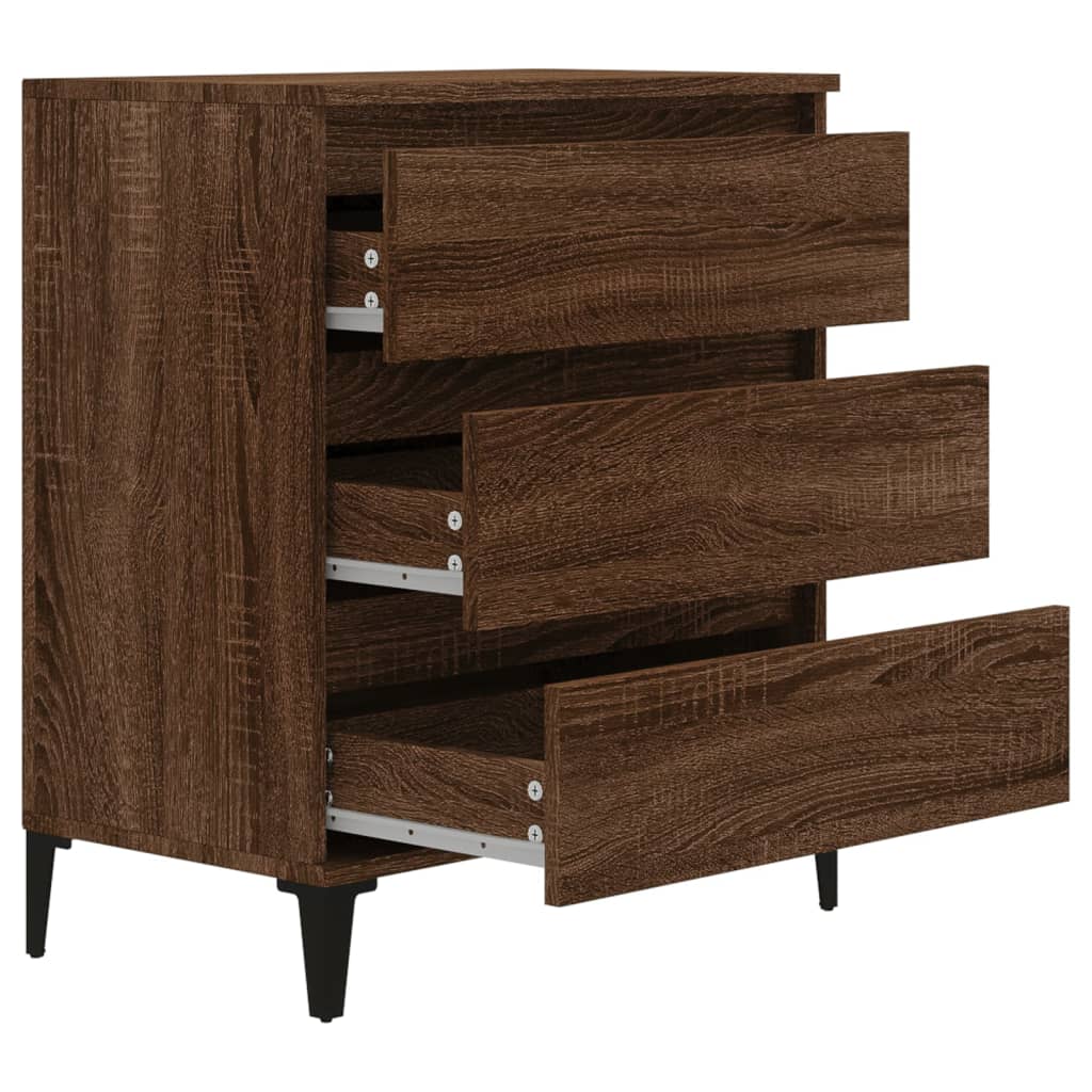 Credenza Rovere Marrone 60x35x70 cm in Legno Multistrato - homemem39