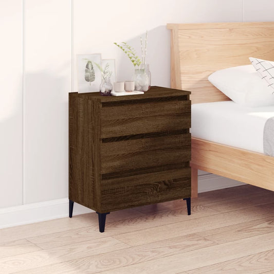 Credenza Rovere Marrone 60x35x70 cm in Legno Multistrato - homemem39