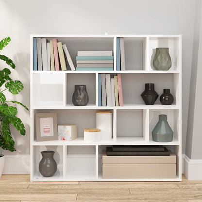 Libreria/Divisorio Bianco Lucido 105x24x102 cm - homemem39