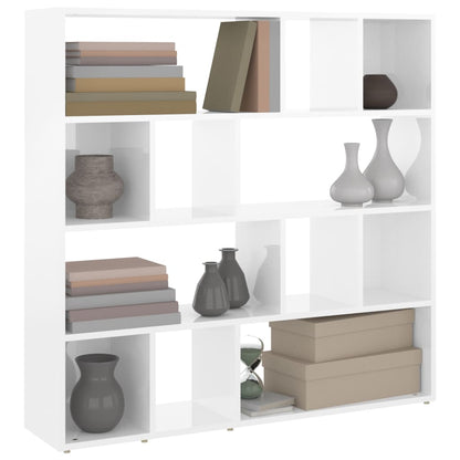 Libreria/Divisorio Bianco Lucido 105x24x102 cm | homemem39