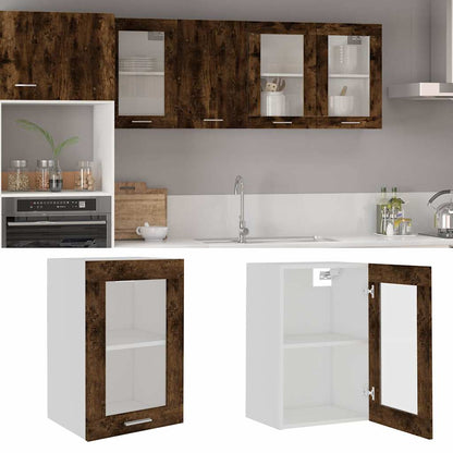 Mobile Pensile “Lyon” Vetro Rovere Fumo 40x31x60 cm | homemem39