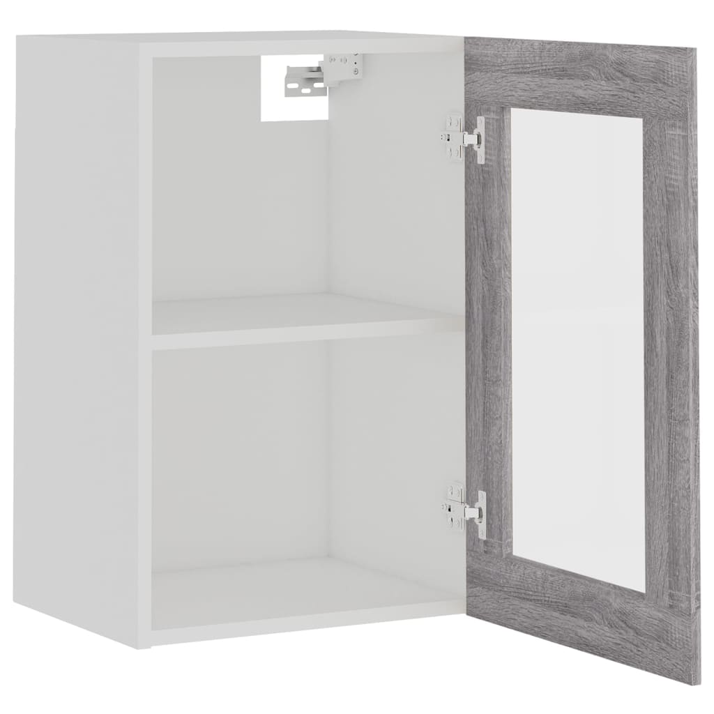 Mobile Pensile “Lyon” Vetro Grigio Sonoma 40x31x60cm | homemem39