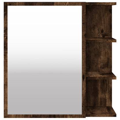 Mobile da Bagno con Specchio Rovere Fumo 62,5x20,5x64 cm Legno | homemem39
