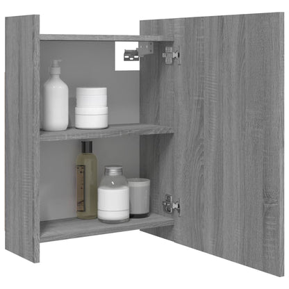 Mobile da Bagno a Specchio Grigio Sonoma 62,5x20,5x64 cm Legno | homemem39