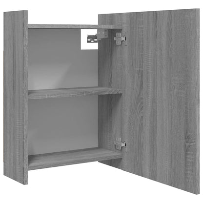Mobile da Bagno a Specchio Grigio Sonoma 62,5x20,5x64 cm Legno | homemem39