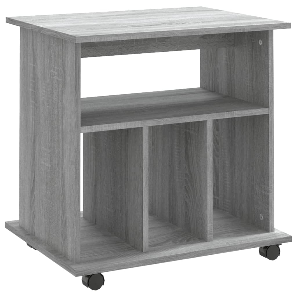 Armadietto con Ruote Grigio Sonoma 60x45x60cm Legno Multistrato | homemem39